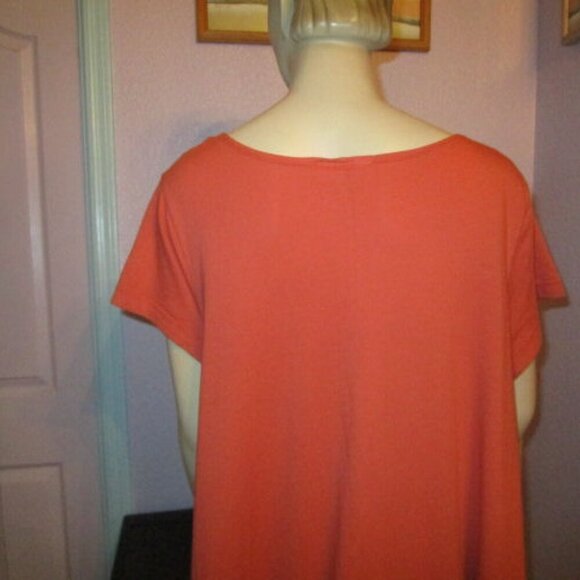 Bryn Walker Charlie Asymmetrical Tunic Top Size L Cotton Quill Lagenlook Coastal - Picture 8 of 11